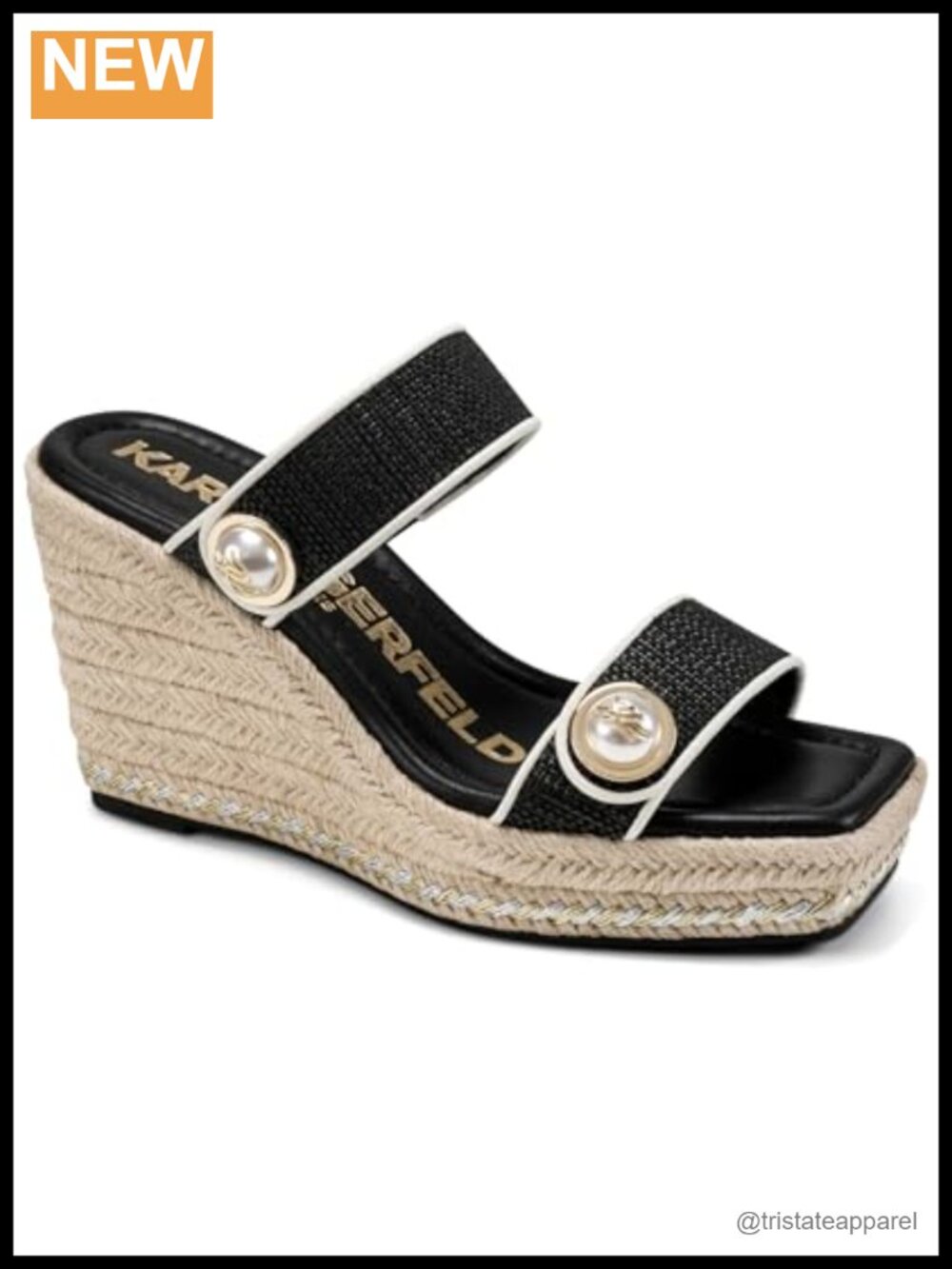 Carsen Double Band Espadrille Wedge Slingback Sandal Open Toe Slip On